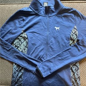 Pink zip athletic top